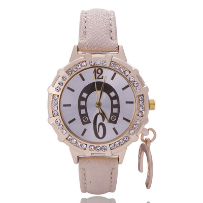 

Creative pendant belt watch female student table number diamond inlaid English table