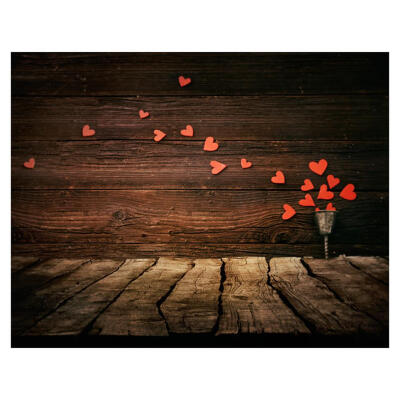 

Valentines Day Love Plank Digital Photography Background Cloth Backdrops