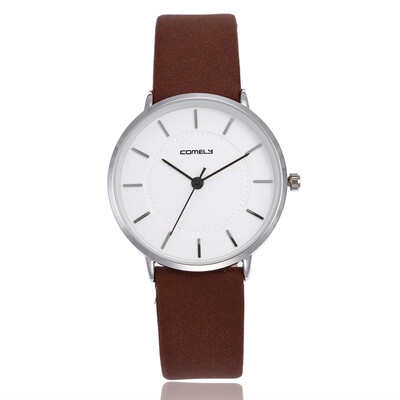 

Casual ladies leather watch Japanese movement couple stone