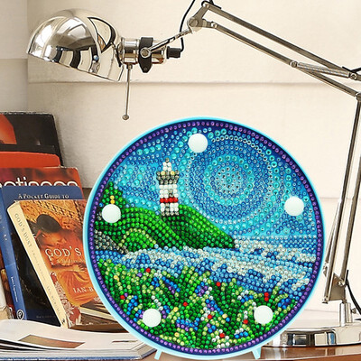 

Disc Diamond Painting with LED Night Light Art Craft Home Decoration