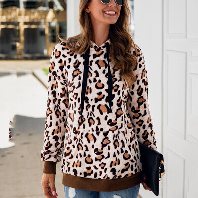 

Tailored Fashion Women Casual Printed Leopard Long Sleeve Pullover Hoodie Sweatshirt Tops