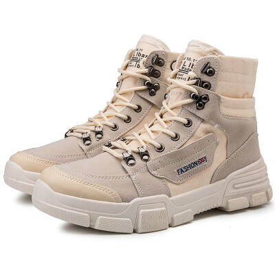 

Retro Martin boots mens high canvas casual British wind high to help the trend of wild tooling shoes