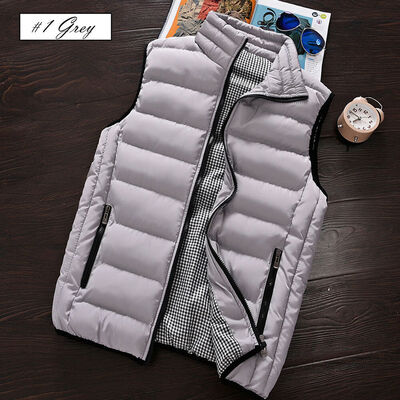 

Winter Warm Mens Down Cotton Padded Sleeveless Jacket Vest Waistcoat -4XL