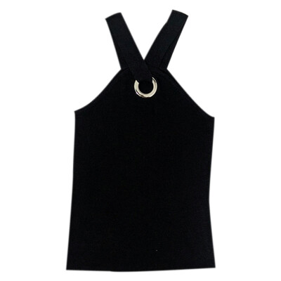 

Women Summer Sexy Fashion Concise Solid Halter Neck Sleeveless Slim Fit Camisole Top