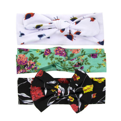 

3pcs Newborn Headband Ribbon Elastic Baby Headdress Kids Hair Band Girl Bow Knot