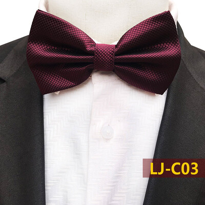 

Source off-the-shelf polyester material plaid plain mens bow tie wedding bow tie