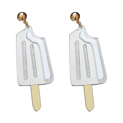 

Cute Ice Cream Food Painted Alloy Lovely Evening Prom Lady Hook Earrings SKY