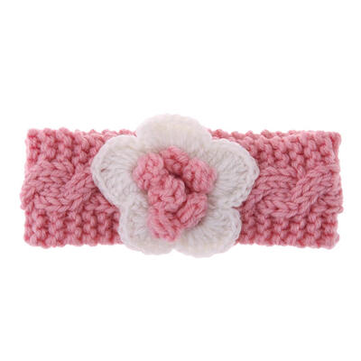 

Knitted Flower Children Hair Band Twist Woven Woolen Baby Warm Hair Band