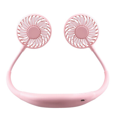 

〖Follure〗Portable USB Rechargeable Neckband Lazy Neck Hanging Style Dual Cooling Fan