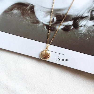 

IF ME 2019 New Fashoin Gold Color Cowire Shell Conch Chain Necklace Pendant For Women Vintage Minimalist Starfish Summer Jewelry