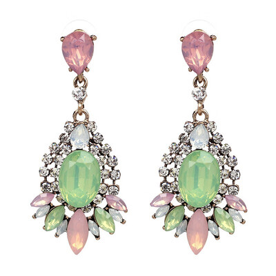 

2 Colors 2018 New Arrival Earrings Crystal Cute Romantic Dangle Earrings JUJIA jewelry Factory Wholesale