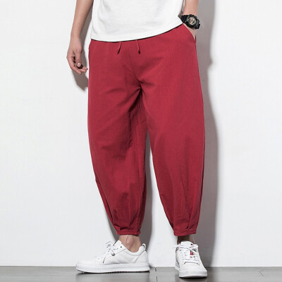 

Tailored Mens Summer New Style Harrens Baggy Wide-Legged Pants Fashion Comfortable Pant