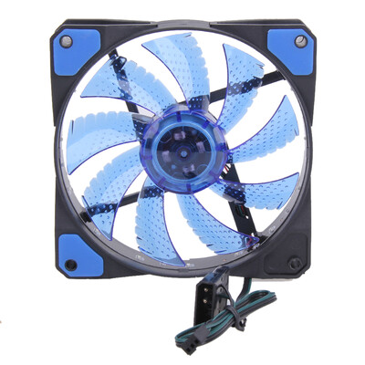 

120mm 12V 3-4Pin 15LED Lighting PC Case Fan Cooler Computer Cooling Fan