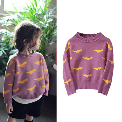 

Boys Girls Baby Kids Dinosaur Sweaters Soft Warm Childrens Sweater Coats