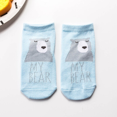 

New Cartoon Children&39S Cotton Socks Baby Infant Non-Slip Floor Socks Animal Party Three-Dimensional Boat Socks