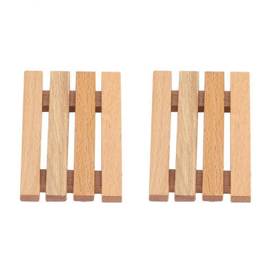 

Greensen 2Pcs Wooden Coaster Hollow Lightweight Cup Mat Tea Drinking Pad for Home Office Mug Placemat