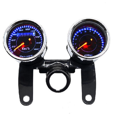 

2-in-1 Motorcycle Odometer Speedometer Tachometer Speed Meter 12V Instrument Tool of Motorbike