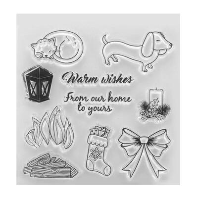 

Silicone Clear Stamp Christmas Warm Wishes for DIY ScrapbookingPhoto Album