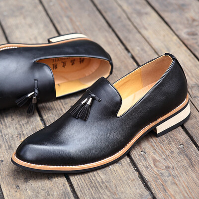 

Nightclub hair stylist pointed shoes mens Korean casual shoes mens English lazy shoes mens groom wedding shoes men