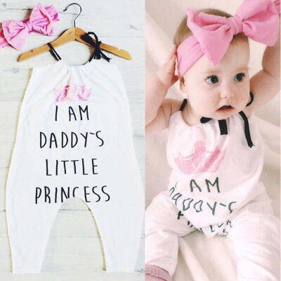 

Newborn Baby Girls Princess RomperHeadband Bodysuit Jumpsuit Outfit Clothes