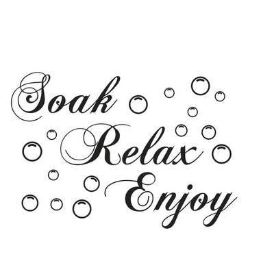 

Bathroom Sticker Decal Soak Relax Enjoy Quote Wall Art Removable DIY