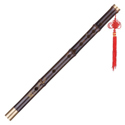

Professional Black Bamboo Dizi Flute Traditional Handmade Chinese Musical Woodwind Instrument Key of G Study Level