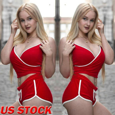 

Summer Women Tracksuit Tee Shirt &Short Pant Casual Jogging Yoga Sport Suit 2Pcs