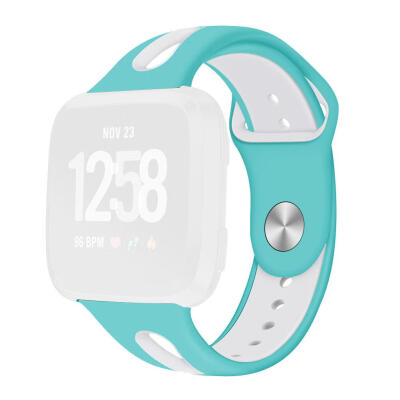 

Soft TPU Porous Dual Color Watch Band Bracelet Wrist Strap for Fitbit Versa