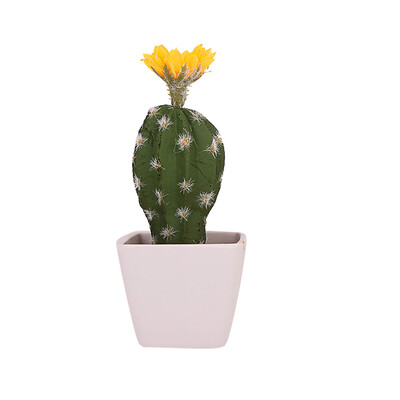 

Gobestart Simulated Potted Cactus Artificial Green Plant Potted Flower Art Home Decor