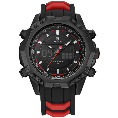 

WEIDE WH6406 Quartz Digital Electronic Watch Dual Time Alarm Week Second Minute Hour Display 3ATM Waterproof Timer Business Men Fa