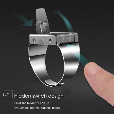 

Multifunctional Outdoor Travel Self-Defense Mini Finger R-ing Adjustable Fashion Decoration R-ing Anti-Wolf Equipment