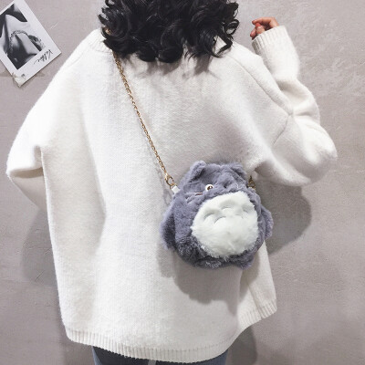 

Mini bag female 2019 new Japanese small fresh cartoon cute bag fashion wild plush shoulder Messenger bag