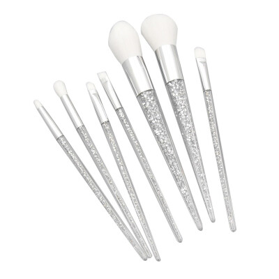 

Toponeto 7 Pcs Colored Plastic Granule Transparent Handle Cosmetic Brush Set