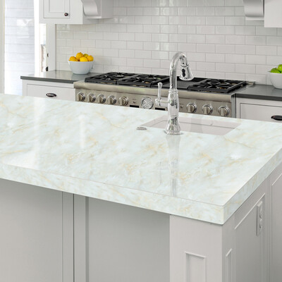 

〖Follure〗Marble Contact Paper Self Adhesive Glossy Worktop Peel Stick Wallpaper Roll