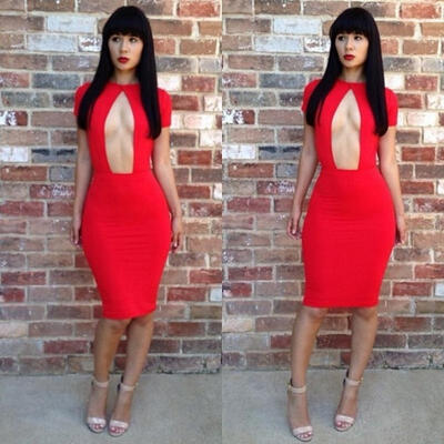 

Fashion Women Summer Bandage Bodycon Evening Sexy Party Cocktail Mini Dress