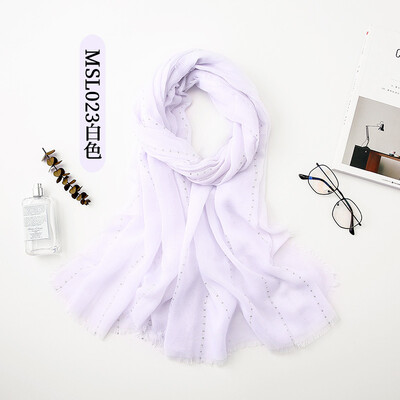 

New original single export plaid cotton&linen scarf sequins decorative scarves sunscreen shawl shawl wholesale MSL023