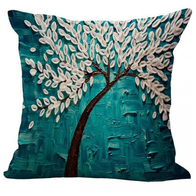 

〖Follure〗Tree Leaves Sofa Bed Home Decoration Festival Pillow Case Cushion Cover