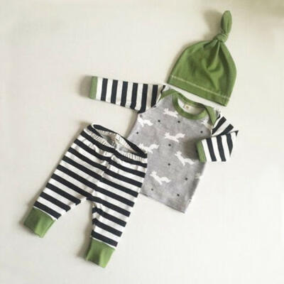 

Newborn Boy Baby Girl Autumn Clothes Shirt Top Leggings Pants Outfit Set 3PCS