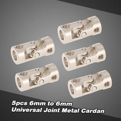 

Siaonvr 5pcs Stainless Steel 6 to 6mm Full Metal Universal Joint Cardan Couplings For RC Car