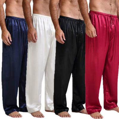 

Men Silk Satin Pajama Sleepwear Homewear Robes Shorts Loungewear Underwear -XL