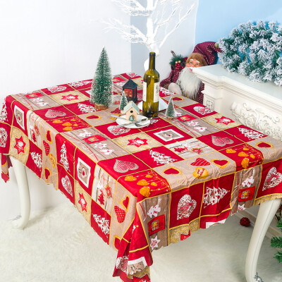 

〖Follure〗Christmas Cartoon Printed Polyester Tablecloth 150x180cm Christmas Table Cloth