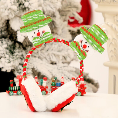 

〖Follure〗Christmas Santa Snowman Deer Bear Earmuffs Headband Ear Warmers Kid Adult GIFT