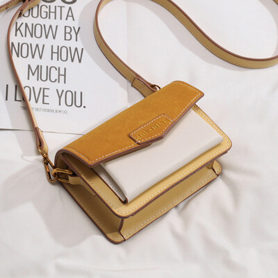 

Hong Kong style girl retro spring&summer 2019 hit color girl bag small bag chic small square bag new oblique bag tide