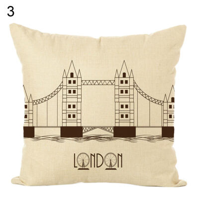 

Taj MahalBig BenTower Bridge Throw Pillow Case Cushion Cover Sofa Bed Decor