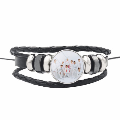 

Nct 127 Combination Bracelet Leather Braided Bracelet Fan Collection or Support Accessories Unisex