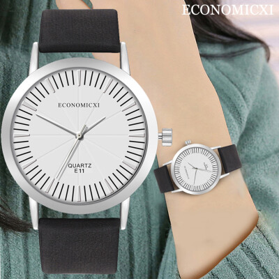 

RM ECONOMICXI Sleek Minimalist Dial Round Belt Womens Watch Jewelry Gift E11-U