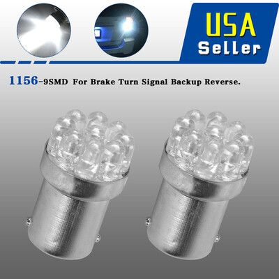 

4x White 9-SMD 1156 BA15S 1141 RV Trailer LED Tail Brake Stop Light bulb 12V