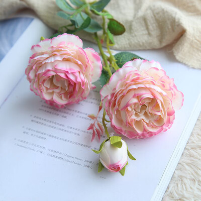 

Gobestart Artificial Fake Western Rose Flower Peony Bridal Bouquet Wedding Home Decor MR