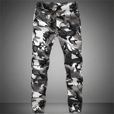 

Mens Casual Camouflage Pants Stylish Regular-fit Trousers With Drawing Cord