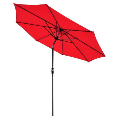 

Sun Umbrella 27M Hand-cranking Style Waterproof Folding Sunshade Red Outdoor Umbrella